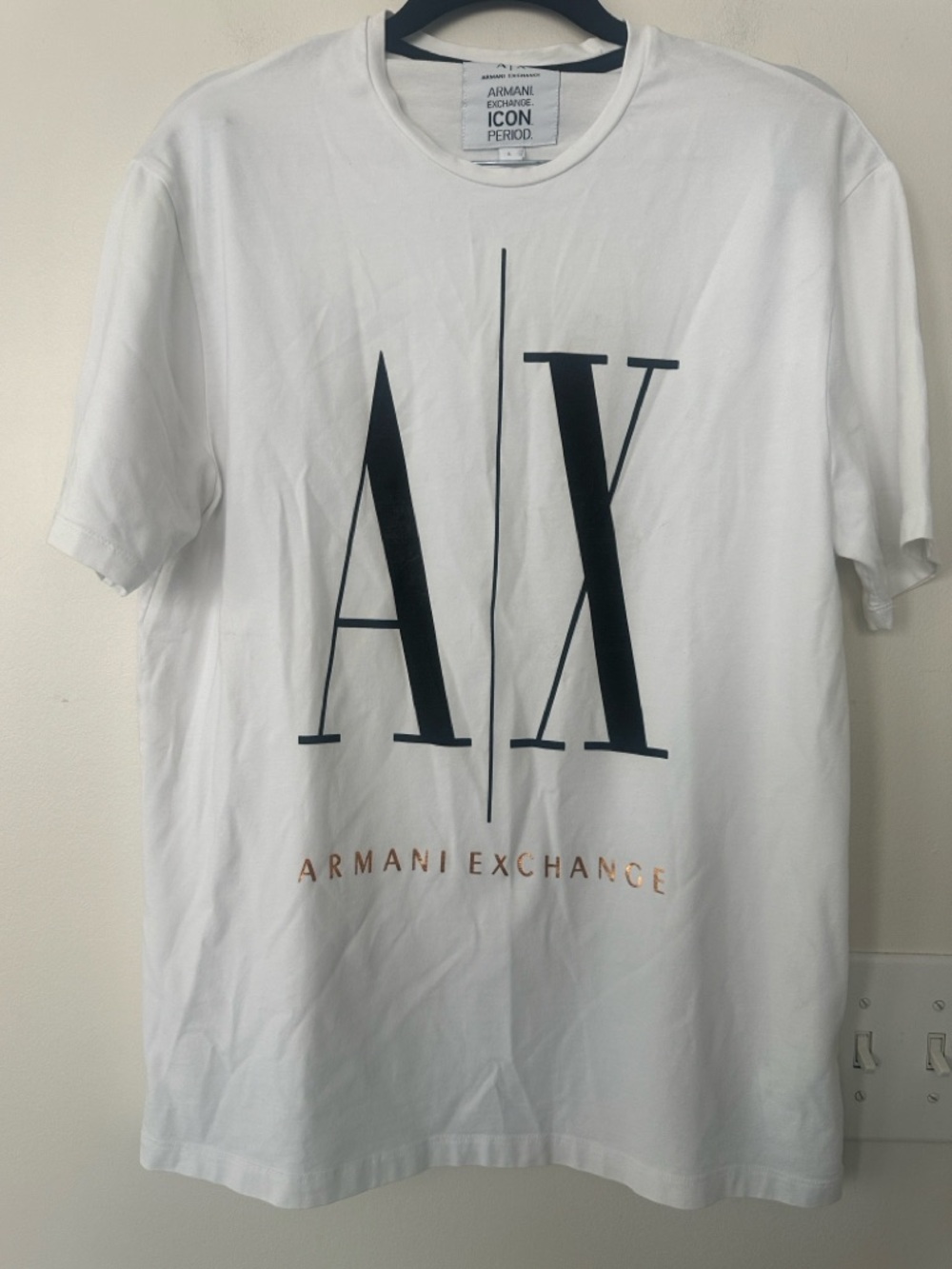 Armani Exchange Icon Logo Cotton T-Shirt,  (white)